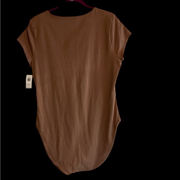 Old Navy Chocolate Brown V-Neck Bodysuit - Picture 3 of 5
